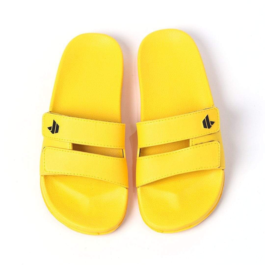 Yellow slides store shoes